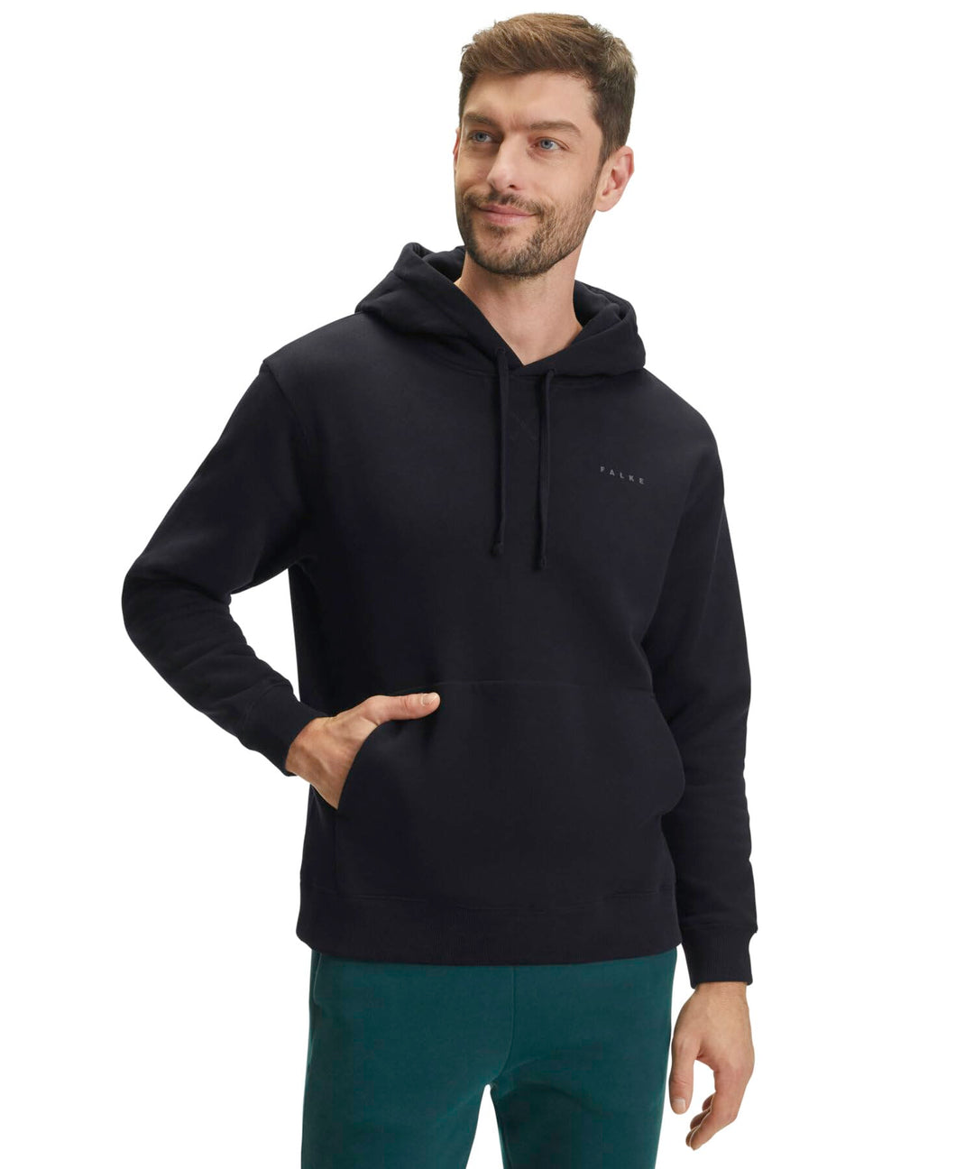 FALKE Herren Basic Sweat Hoody Kapuzenpullover weich bequem komfortabel mit Kapuze atmungsaktive Bau