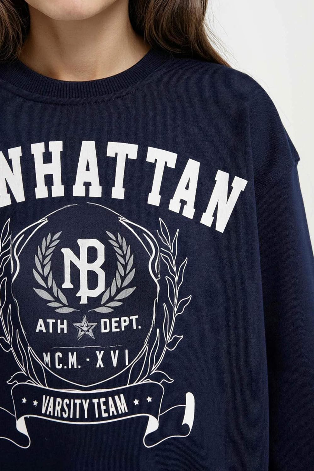DeFacto Girl Regular Fit Langarm Gestricktes Kapuzen-Sweatshirt für Mädchen 9-10 Jahre Navy, 9-10 Ja