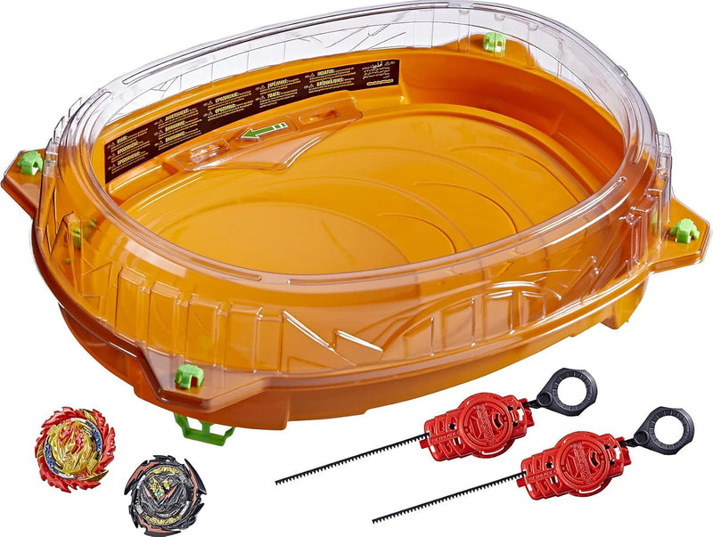Beyblade Burst QuadDrive Cosmic Vector Battle Set − Beystadium-Arena, 2 Kreisel und 2 Starter, für K