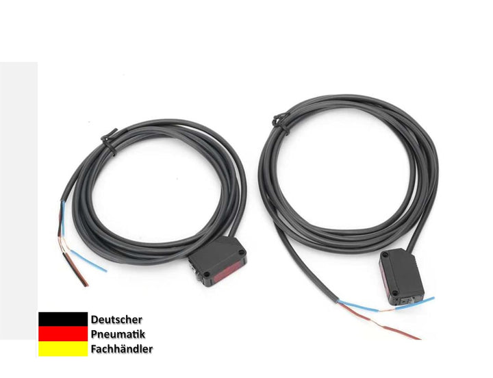 Einweg-Lichtschranke 12-24V PNP 100mA bis 15 Meter NC NO Infrarotlichtschranke Lichtsensor Lichttast