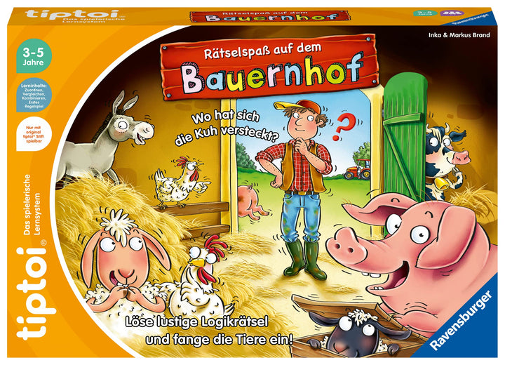 Ravensburger tiptoi Spiel 00125 Rätselspass auf dem Bauernhof - Lernspiel ab 3 Jahren, lehrreiches L