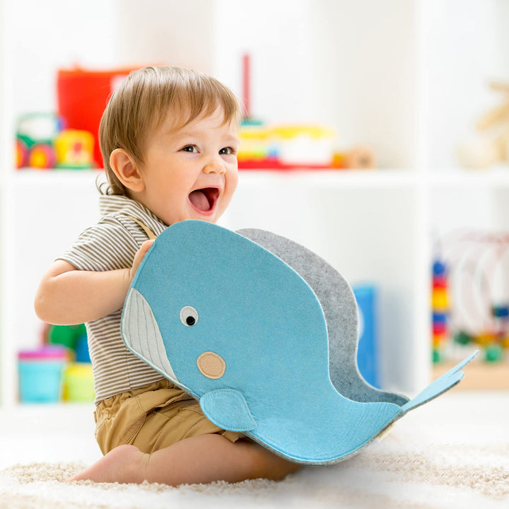 Lucky Sign - Aufbewahrungsbox Kinder Spielzeugkiste aus Filz faltbar für Jungen &amp; Mädchen Spielzeug-