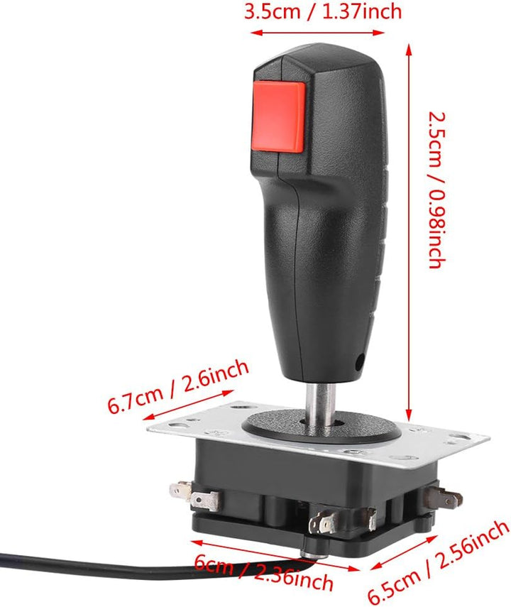 Hilitand 8 Way Flight Joystick mit Trigger & Top Button Präzise analoge Flugsteuerung für -Spiele, A
