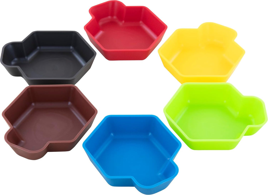 Feldherr Shell Core Box - 6 farbige Schälchen im praktischen Karton für Token, Marker, Meeple, Spiel