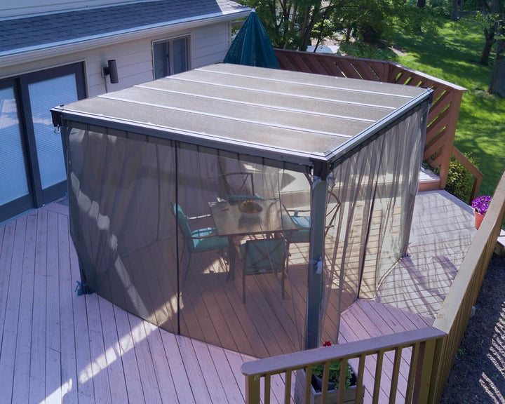 Palram Canopia Palermo 3000, 3600 Mosquito net Gartenpavillon Zubehör, grau, 1 x 360 x 217 cm