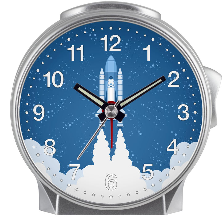 29688-07-Eurotime-Kinder-Quarzwecker mit schleichender Sekunde, Crescendo Alarm, Licht/Snooze, Weckw