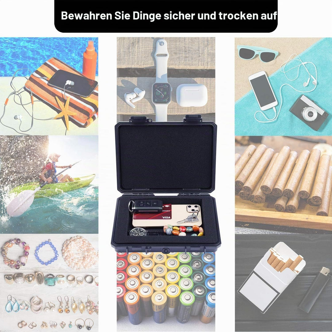 Lykus HC-2110 wasserabweisend Mini Koffer Trockenbox mit anpassbar Schaumstoff, Innengrösse 21x15x3,