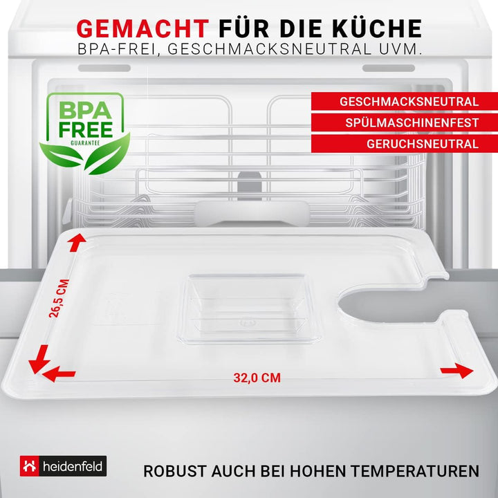 Heidenfeld SVS11 Sous Vide Garer Behälter - Extra gross 32.0 x 26.5 x 20.0 cm - Deckel - Rack - Behä