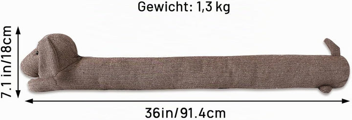 Robuster Zugluftstopper für die Tür, 91,4 cm, 1,4 kg, dekorativer schalldichter Tür-Zugluftblocker,