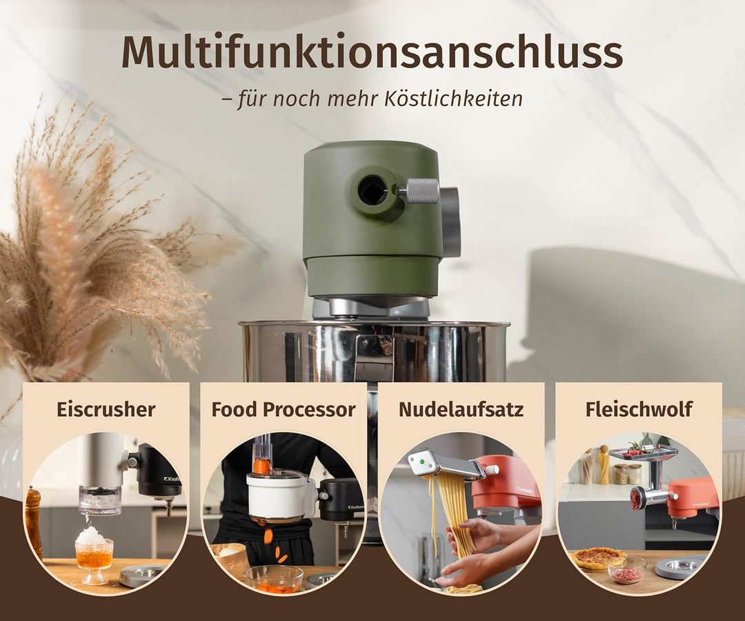 5L Multifunktionale Küchenmaschine, speziell für schwere Teige entwickelt, reiner Kupfer-DC-Motor, l