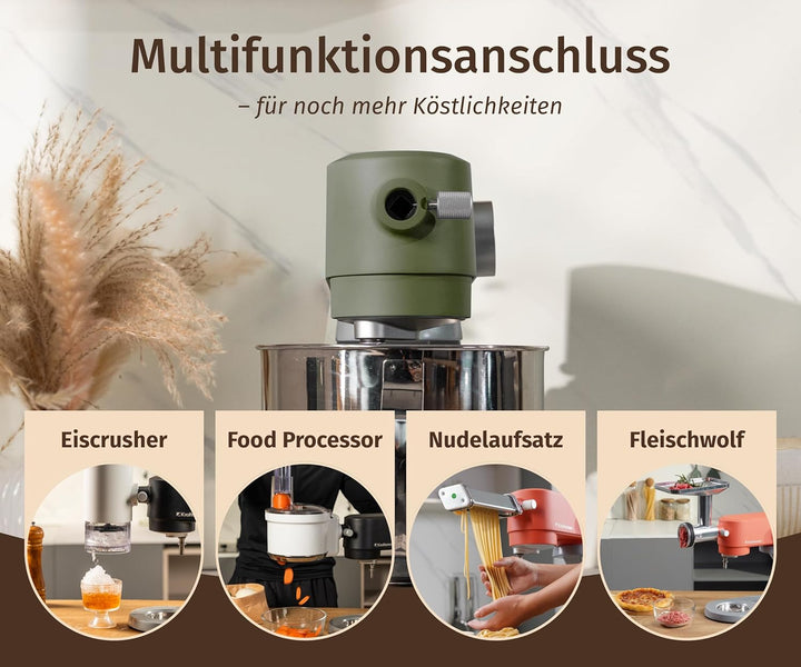 5L Multifunktionale Küchenmaschine, speziell für schwere Teige entwickelt, reiner Kupfer-DC-Motor, l