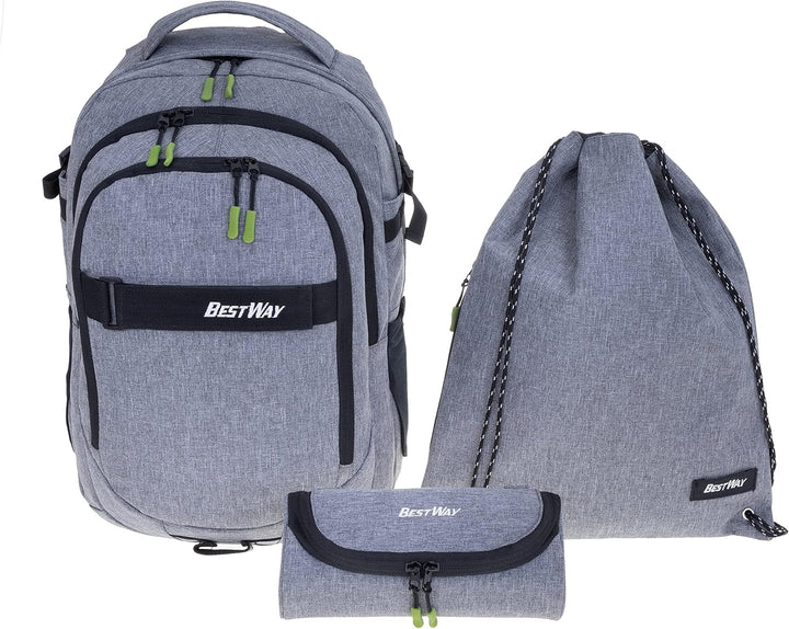 Bestway Schulrucksack 4 Teile Set Jungen Mädchen Evolution Packer Evo Schulmappe Rucksack Schultasch