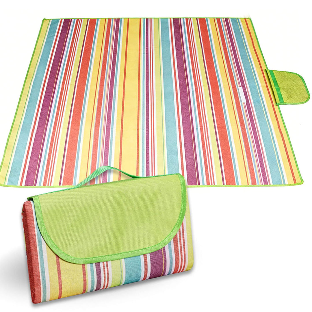 Strandmatte 200x200, Picknickdecke Wasserdicht XXL mit Tragegriff Wasserdicht Sandfrei mit isoliert