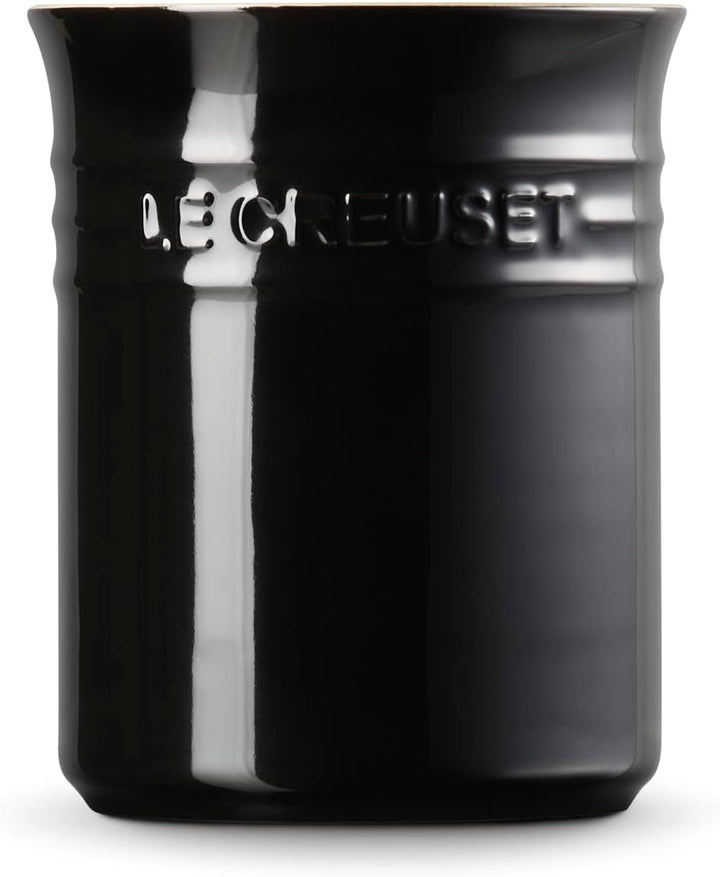 Le Creuset Topf für Kochkellen aus Steinzeug, 1,1 Liter, Schwarz glänzend, 71501111400001, Schwarz G