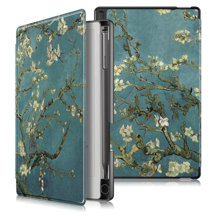 GIOPUEY Hülle Kompatibel mit Remarkable Paper Pro Move 7.3, Flip Case 360° Schutz - Aprikosenblume r