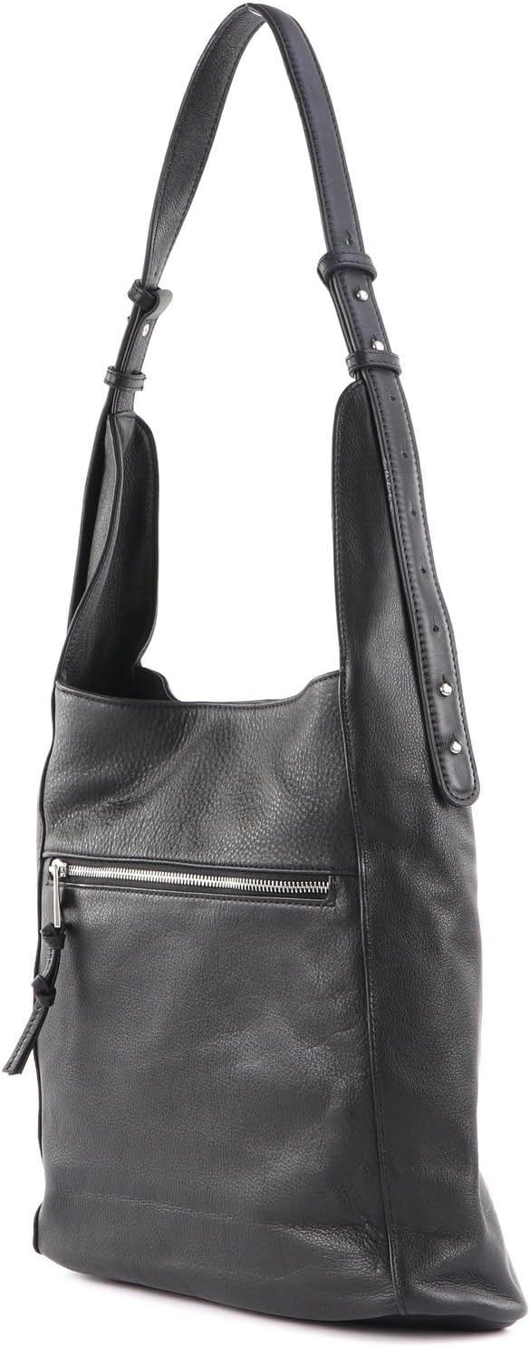FREDsBRUDER Kelia Schultertasche Leder 36 cm, Schwarz, Einheitsgrösse