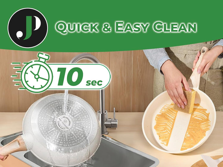 JUST PERFECTO Topfset Induktion - Pfannenset mit deckel - Pfanne 24cm, Bratpfanne 28 cm - kochtopf s
