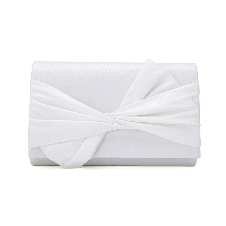 IXEBELLA Satin Abendtasche Schleife Klappe Clutch Geldbörse für Frauen Formale Party/Abschlussball/H