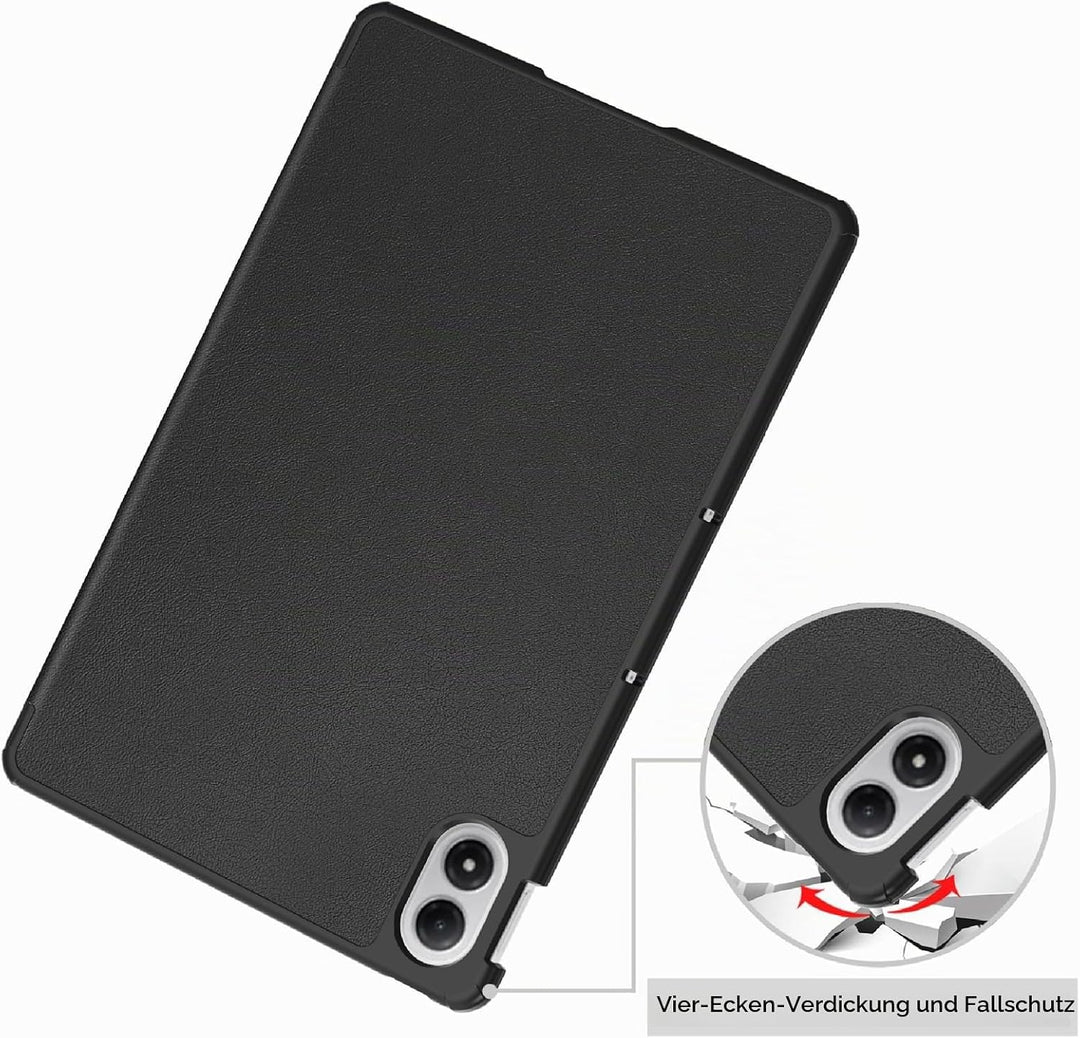 GIOPUEY Hülle Kompatibel mit Xiaomi Redmi Pad 2 Pro 12.1 2025, Flip Case [Bracket-Funktion] 360° Sch