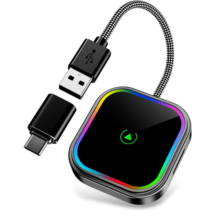 ESSGOO CarPlay Wireless Adapter für Apple,Android Auto Kabelloses Car Bluetooth WiFi Adapter USB C/A