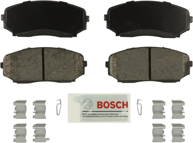 BOSCH BE1258H Blaues Keramik-Scheibenbremsbelag-Set mit Hardware – kompatibel mit ausgewählten Ford