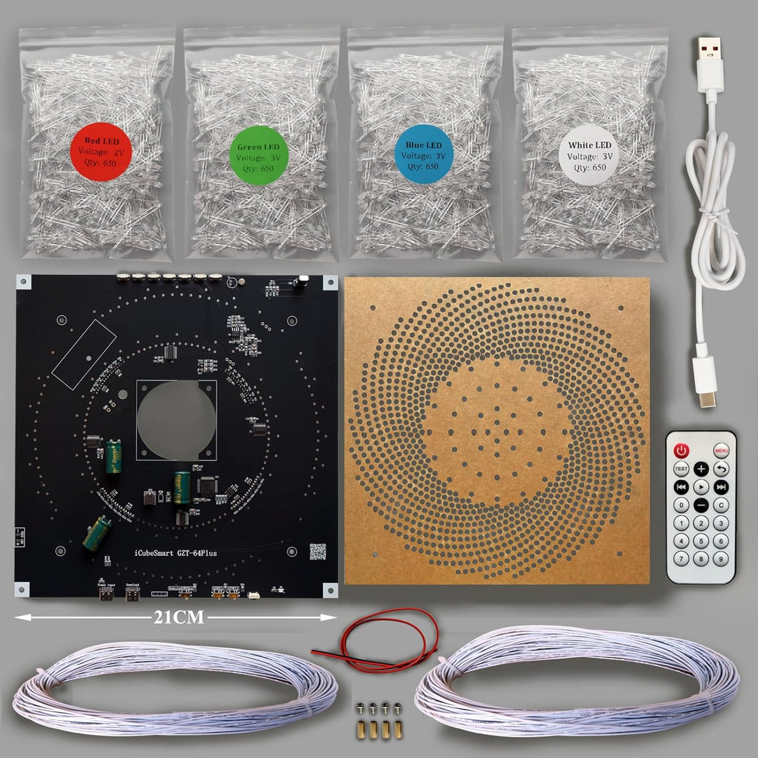 GZT-64PLUS 1.9 Meter Led Canton Tower Modell DIY Elektronik Kit, LED Würfel Modell Handgemachtes Löt