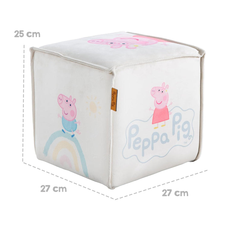 roba Kinderhocker im Peppa Pig Design - Sitzwürfel für Jungen & Mädchen ab 18 Monaten - Belastbar bi