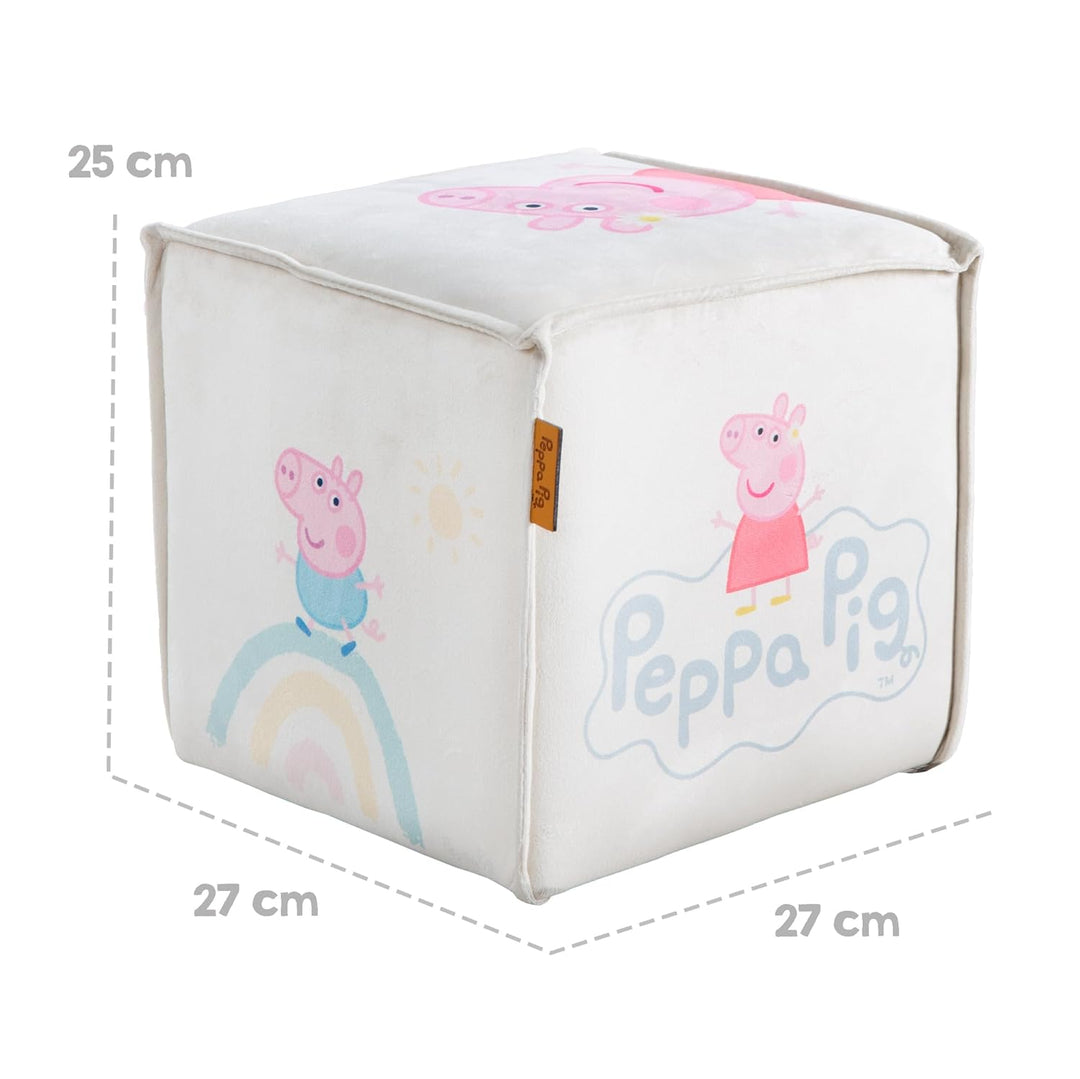 roba Kinderhocker im Peppa Pig Design - Sitzwürfel für Jungen & Mädchen ab 18 Monaten - Belastbar bi