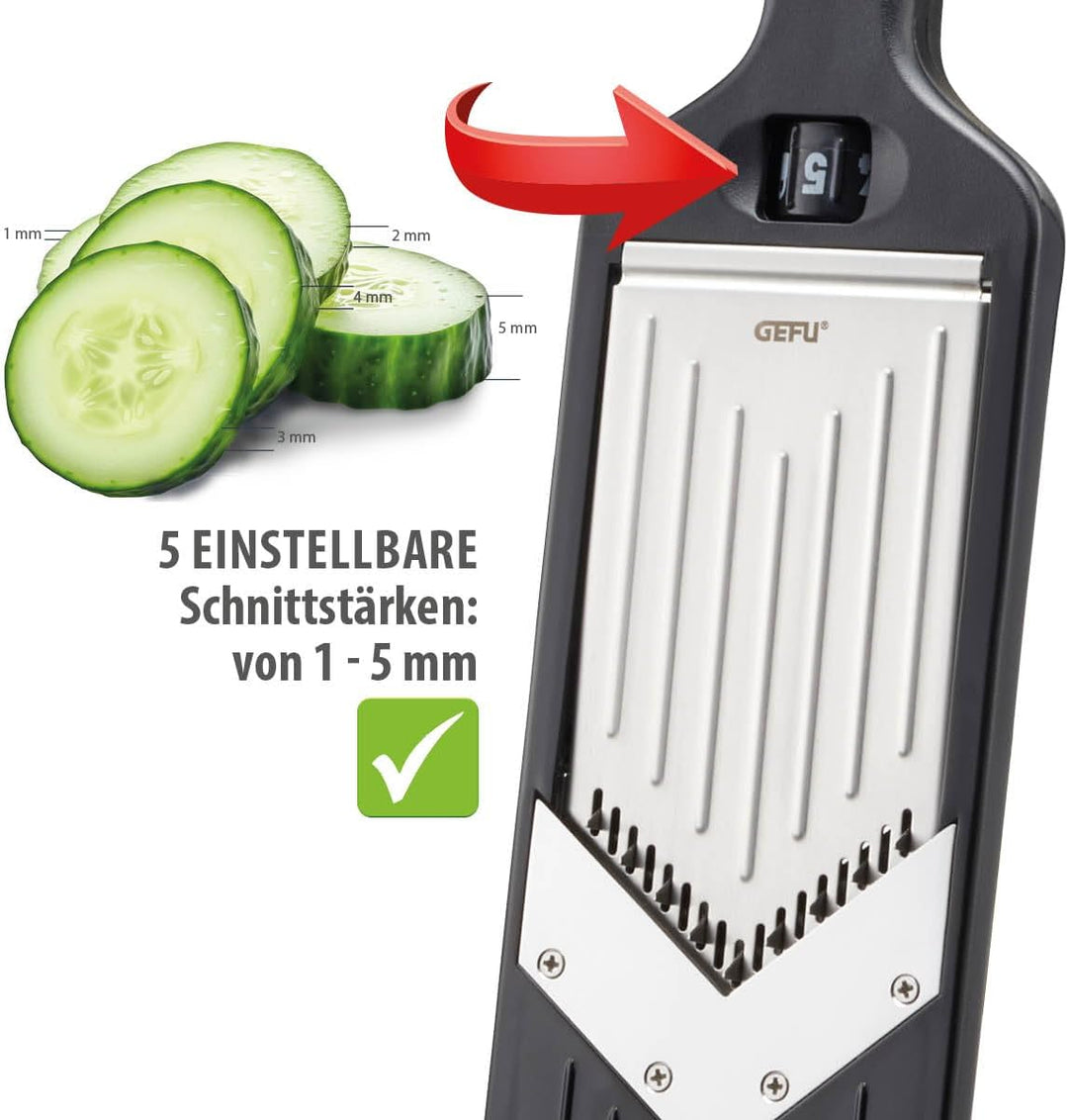GEFU 50441 V-Hobel Julienne VIOLI 2.0 - für perfekte Obst- & Gemüsescheiben sowie Juliennestreifen 3