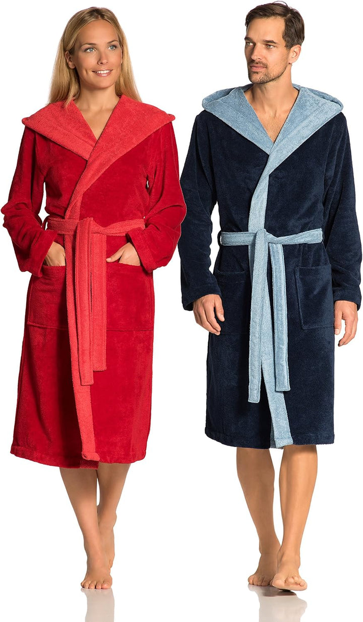 Vossen Damen &amp; Herren Bademantel Poppy XS anthrazit, XS anthrazit