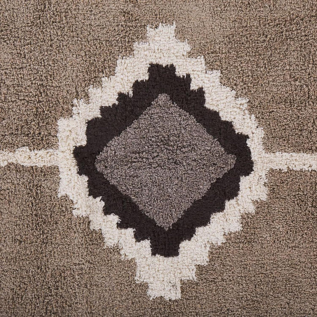 Teppich Baumwolle beige / braun geometrisches Muster Fransen 160 x 230 cm Geyve