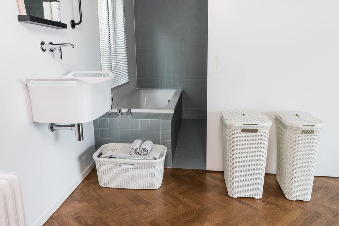 Curver 00708-885-00 Wäschebox Style, 45 L, Creme, Creme