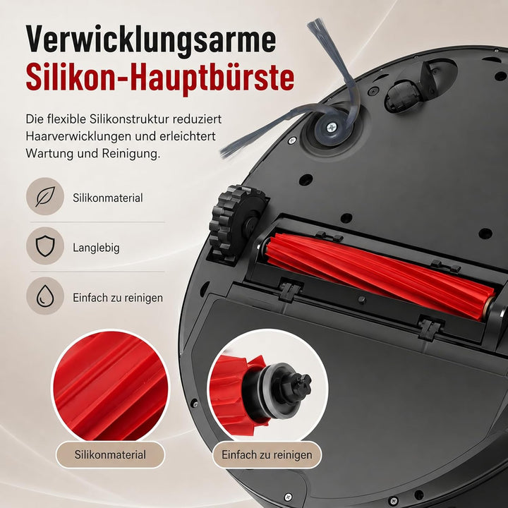 30 Stück Zubehör für Roborock QV 35A/QV 35S/QR 798/QR 598 Saugroboter | 8 Staubbeutel, 2 Hauptbürste