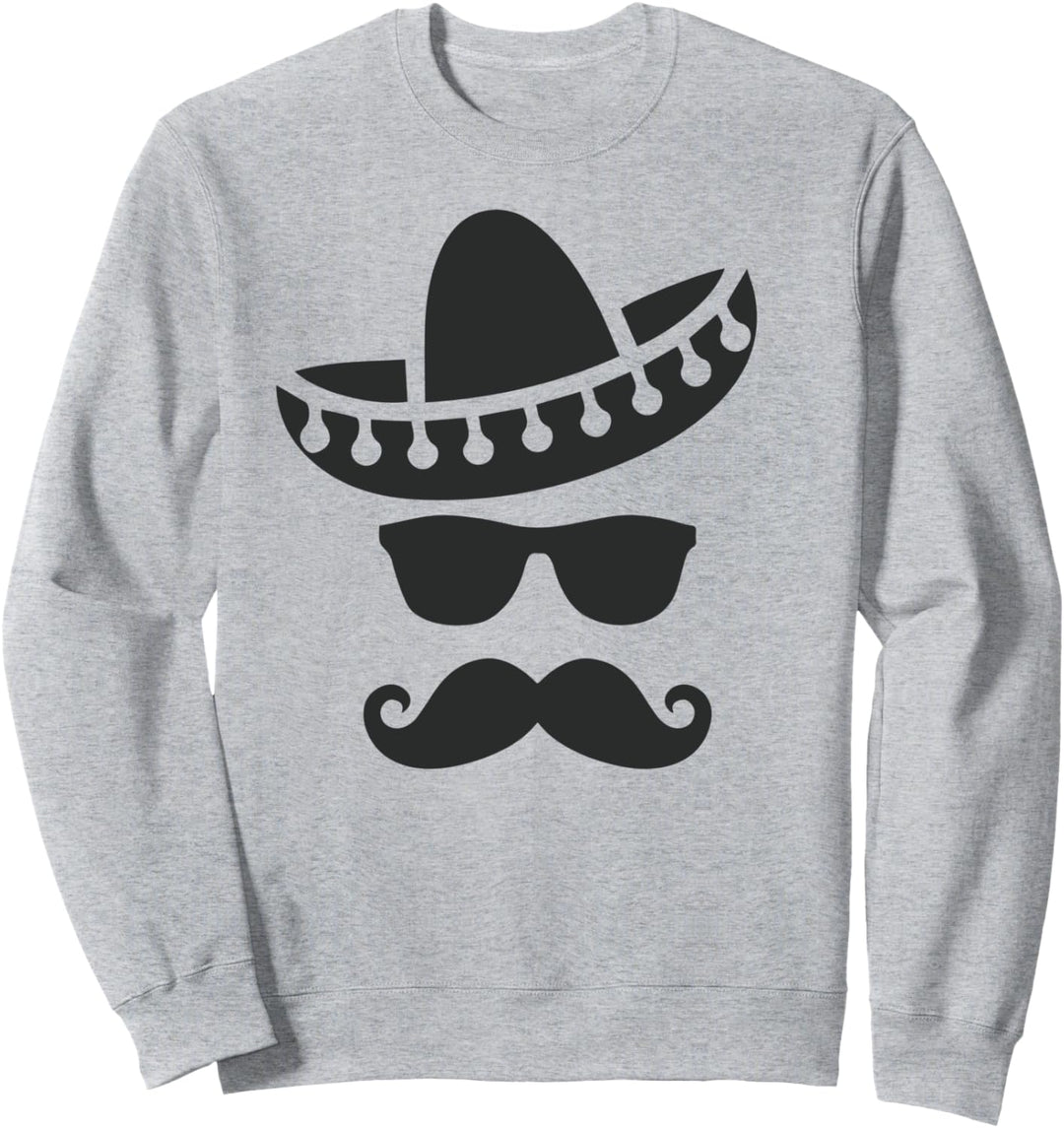 Mexikanischer Hut Schnurrbart Geschenke Cinco de Mayo Sweatshirt