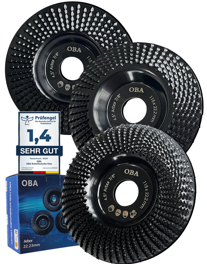 OBA Holz schleifscheibe für winkelschleifer 115mm Holzschnitzscheibe frässcheibe,Wolframcarbid HolzS