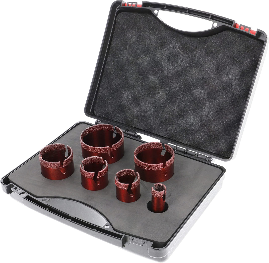PRODIAMANT Speedmaster Set 6 teilig Diamant trocken Fliesenbohrer M14 ø  20mm, 35mm, 40mm, 50mm, 60m