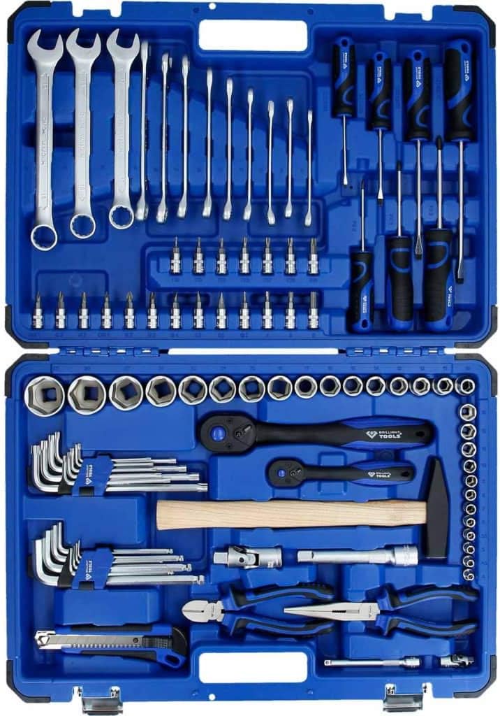 BRILLIANT TOOLS BT024095 1/4" + 1/2" Universal-Werkzeug-Satz, 95-tlg [Powered by KS TOOLS] 95-tlg.,