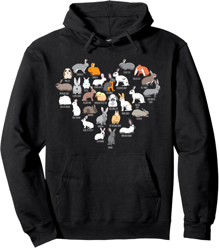 Hasenarten & Süsse Kaninchenarten, Häschen - Kaninchen Pullover Hoodie