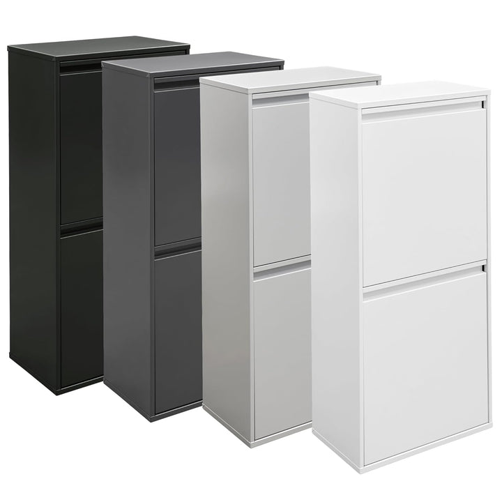 ARREGUI Basic CR401-B Mülltrennsystem aus Stahl | 3 Fächer Mülleimer für die Küche | 3 Fach Abfallei