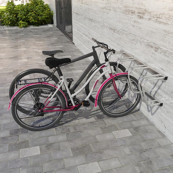 Fahrradständer für 4 Fahrräder | Stahl-Multi-Aufstellständer | Rostfreier Ständer für Mountainbike,