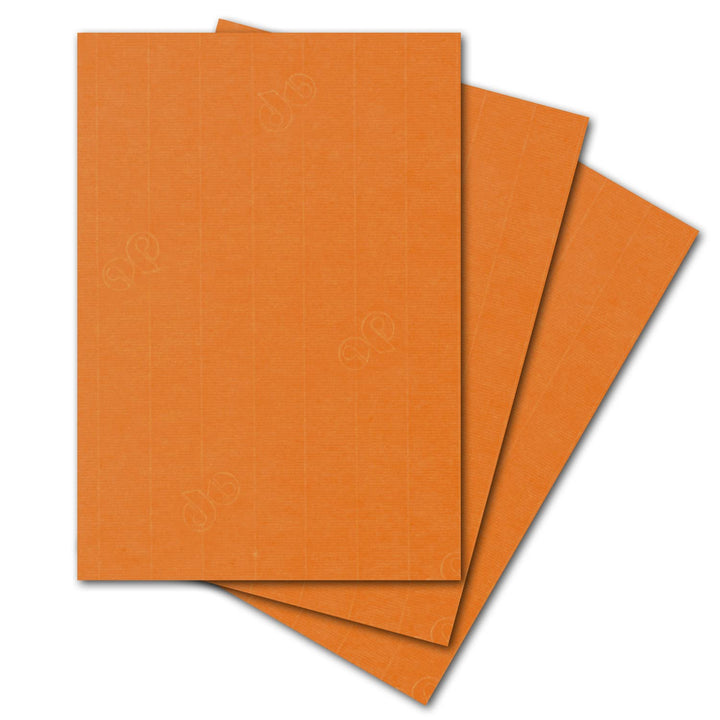 ARTOZ 50x Bastelpapier - Orange - DIN A4 297 x 210 mm - 220 Gramm pro m² - Edle Egoutteur-Rippung -