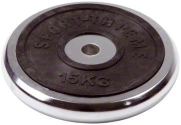Sport-Thieme Chromhantelscheibe | Mit 5kg, 10kg, 15kg o. 20kg | Leicht zu reinigen u. langlebig | Id