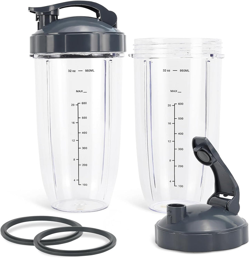 Ersatzbecher für Mixer, 900 ml, für NutriBullet Pro 900 W/600 W Serie Becher mit Flip Top to Go Deck