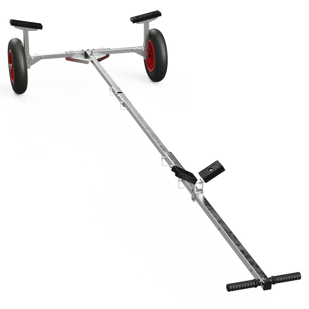 SUPROD Faltbarer Bootswagen, Slipwagen, Handtrailer, TR350 Tr350-b (Schwarz/Rot), Tr350-b (Schwarz/R