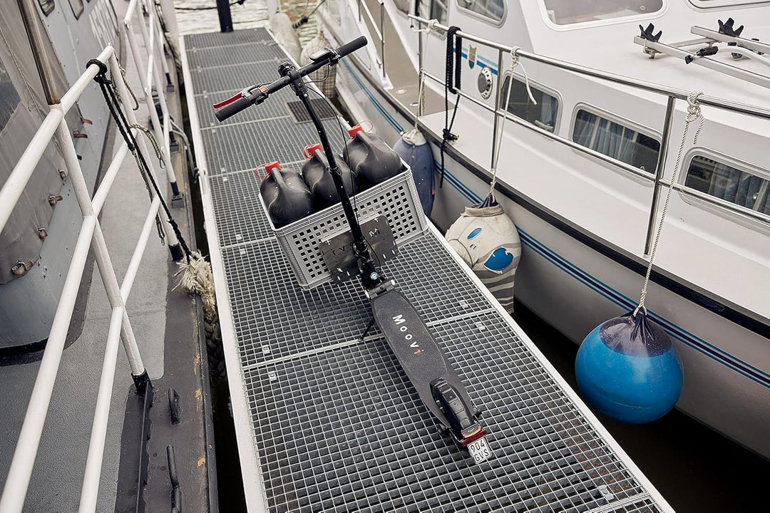 Moovi - MoovIt Lastensystem/Gepäckträger E-Scooter Mini und PRO Aluminium, Aluminium