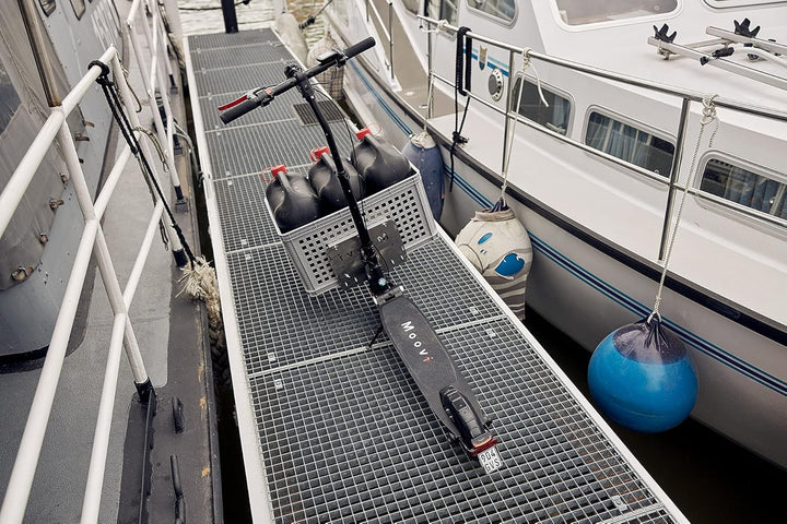 Moovi - MoovIt Lastensystem/Gepäckträger E-Scooter Mini und PRO Aluminium, Aluminium