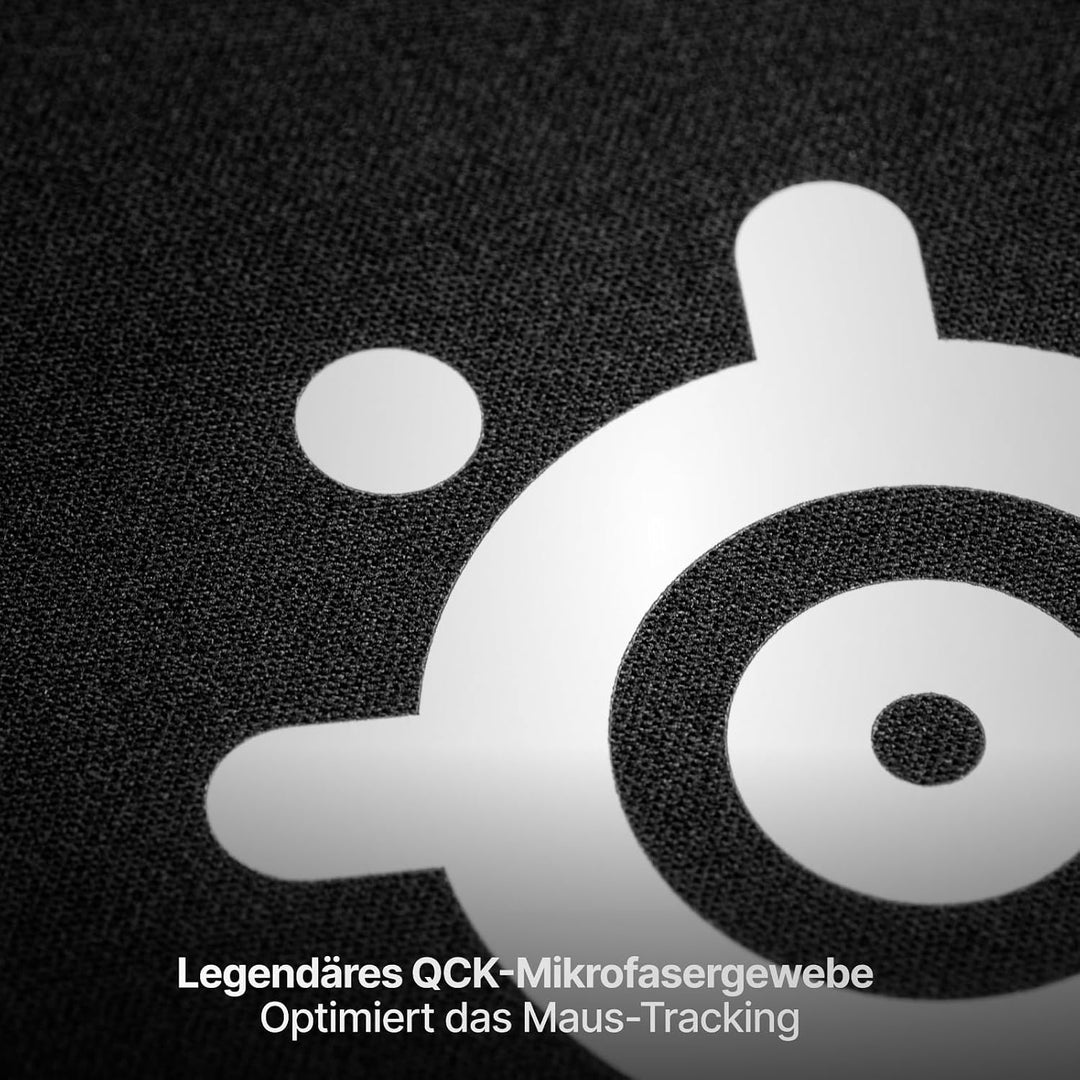 SteelSeries QcK Heavy - Gaming-Mauspad - Stoff - Gummiunterseite - Schwarz (450mm x 400mm x 6mm)