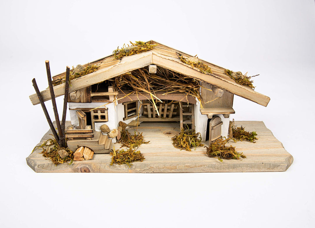 Garten und Holztrends Weihnachtskrippe Krippe Krippenstall Weihnachten Tischkrippen Krippenfiguren (