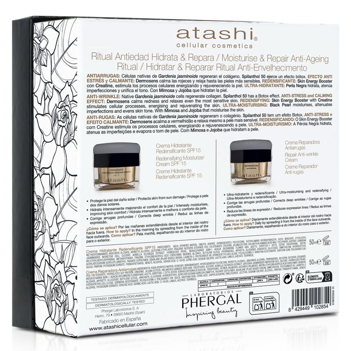 atashi | Beauty Kit | Anti-Falten-Tagescreme + Anti-Falten-Reparaturcreme | 50ml + 50ml