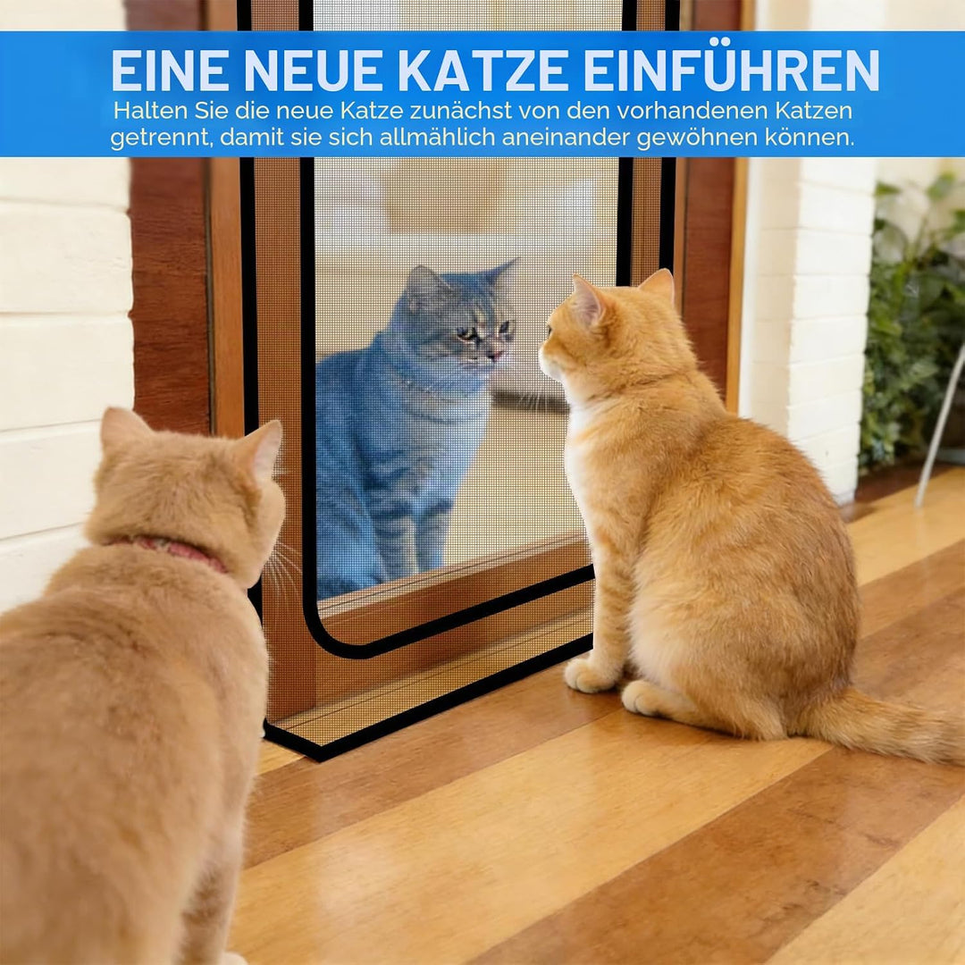 Katzennetz für Balkon, Katzengitter Tür mit Reissverschluss Katzen aus Laufen, Türgitter Katze, Haus